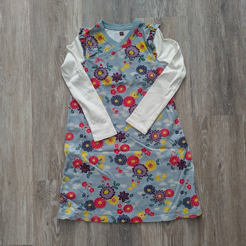 Tea Collection Floral Long-Sleeve Dress